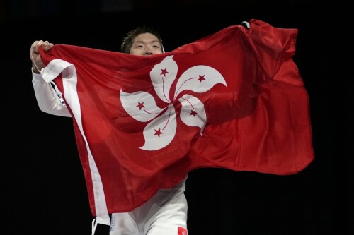 APTOPIX Paris Olympics Fencing 04605 f86cf