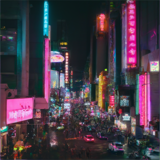 A-bustling-city-with-neon-lights.