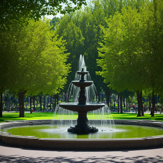 A-peaceful-park-with-a-fountain.