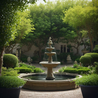 A-serene-garden-with-a-fountain.