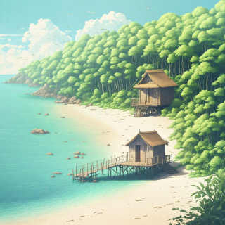 A-tranquil-island-with-a-beach-hut.