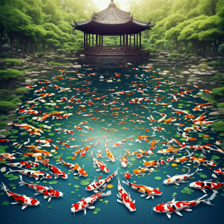 A-tranquil-pond-with-koi-fish.