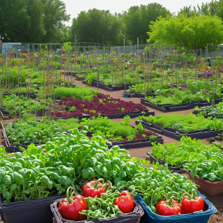 A-vibrant-community-garden-with-vegetables.