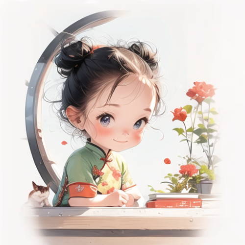 00012-905352435-double_bun1girlprint_cheongsam_1.2flowermeatball-headzha-hualying-in-front-of-the-chinese-deskbutterflyred_flowerbook.png