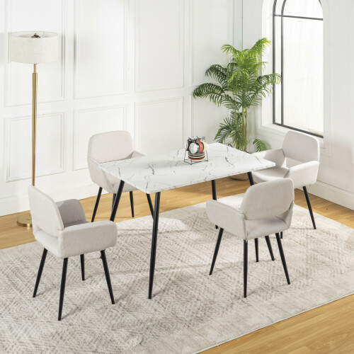 WHALEN WHITE MARBLE TABLE 120 KD (4)