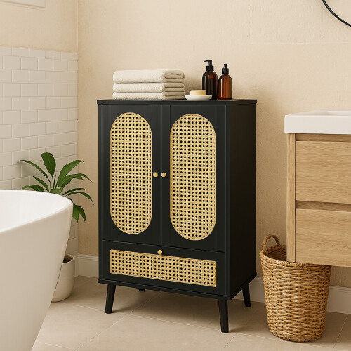 20250407_1647_Nordic-Black-Rattan-Cabinet_remix_01jr7py1xzeaqa71tvw0f1vqk3.jpeg