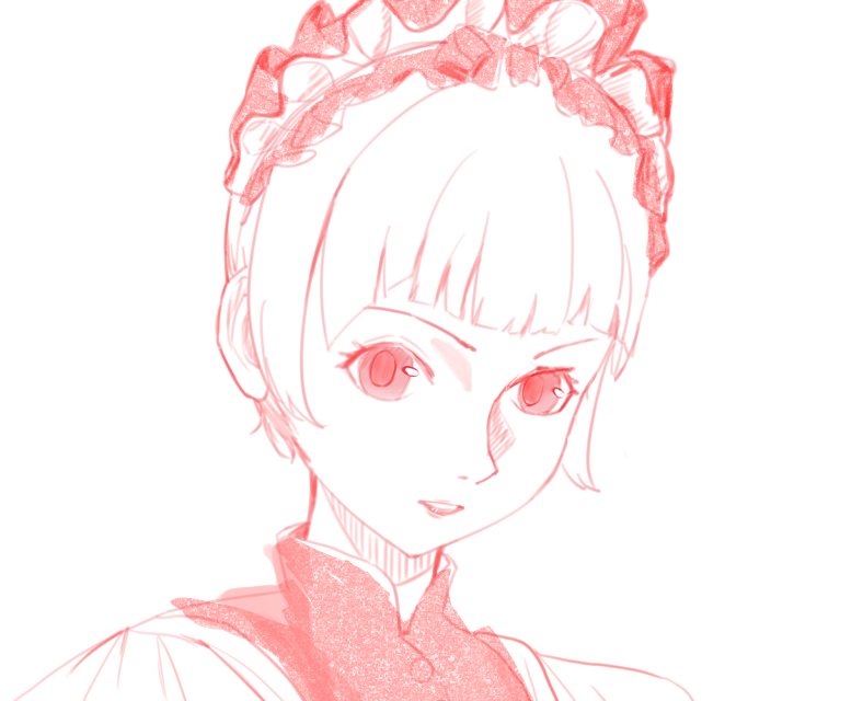 除夕画女仆